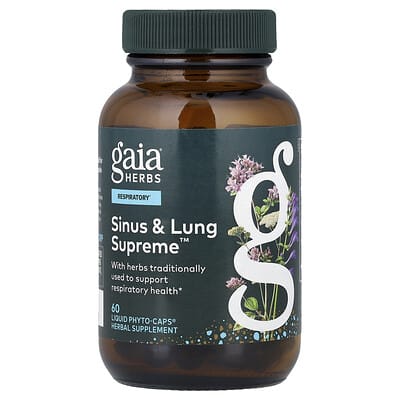 Gaia Herbs, Sinus & Lung Help™, 60 Liquid Phyto-Caps®