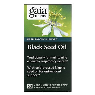 Gaia Herbs, масло черного тмина, 60 веганских капсул Liquid Phyto-Caps