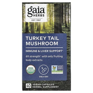Gaia Herbs, Fungo coda di tacchino, 40 capsule vegane
