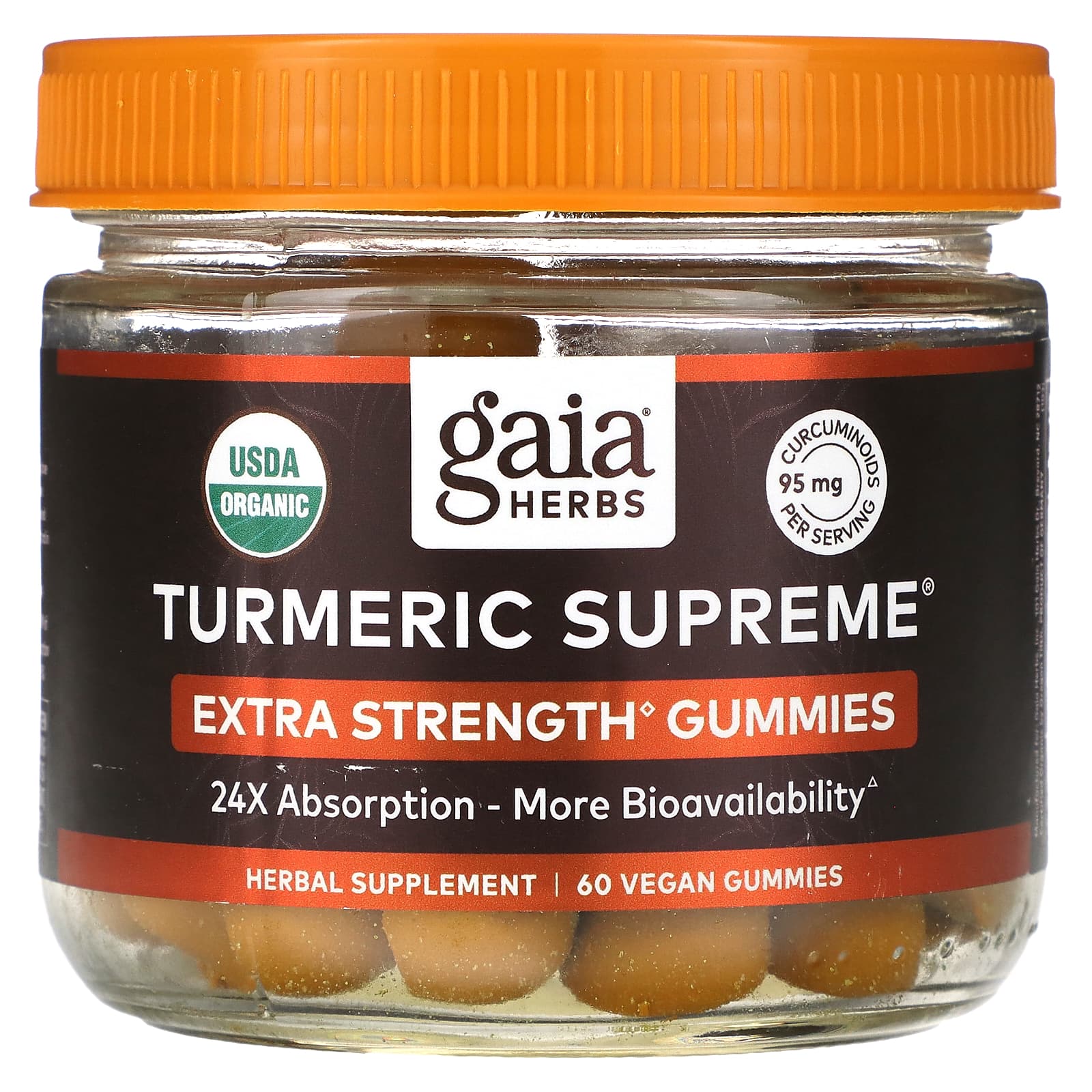 Gaia Herbs Turmeric Supreme Extra Strength 60 Vegan Gummies