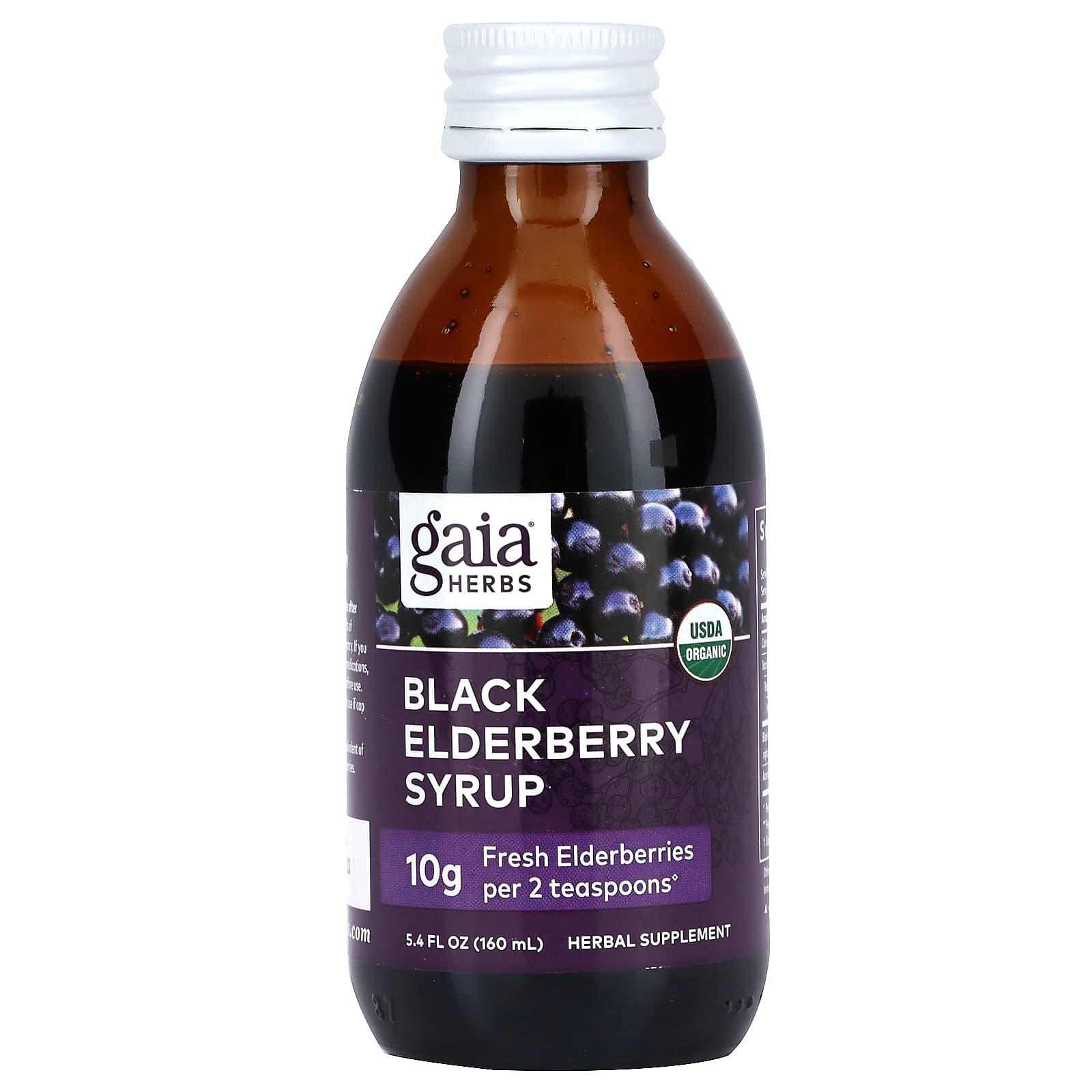 Gaia Herbs, Black Elderberry Syrup, 5.4 fl oz (160 ml)