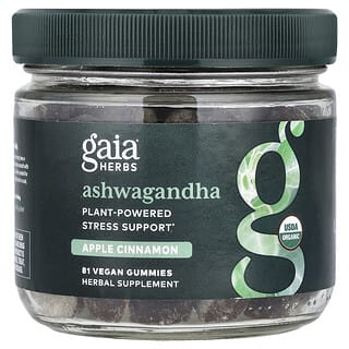 Gaia Herbs, Ashwagandha Gummies, Apple Cinnamon, 81 Vegan Gummies