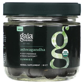 Gaia Herbs, 南非醉茄，81 粒軟糖