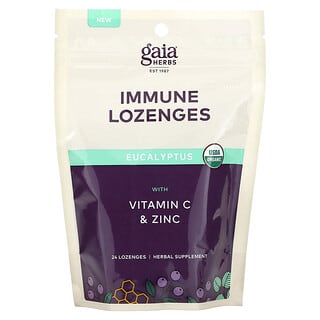 Gaia Herbs, Immune Lozenges, Eucalyptus, 24 Lozenges