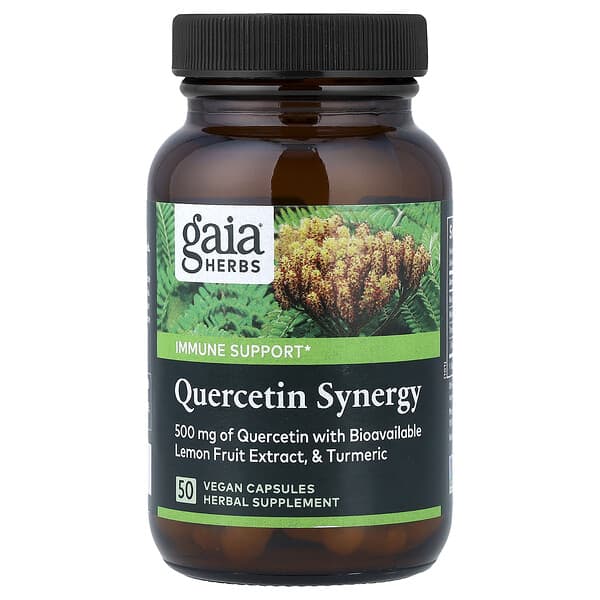 Gaia Herbs, 퀘르세틴 시너지, 베지 캡슐 50정