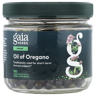 Gaia Herbs, Olio di origano, 180 fitocapsule liquide vegane