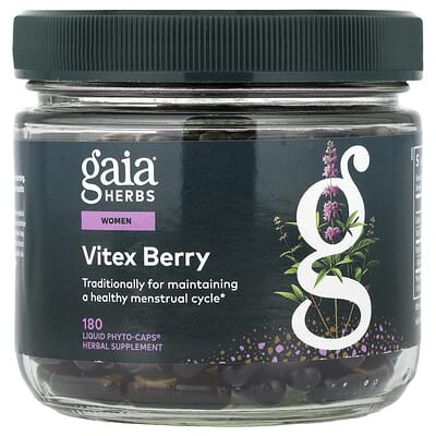 Gaia Herbs, Women, Vitex Berry, 180 Liquid Phyto-Caps (500 mg per Cap)