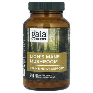 Gaia Herbs, Hongo melena de león, 120 cápsulas veganas
