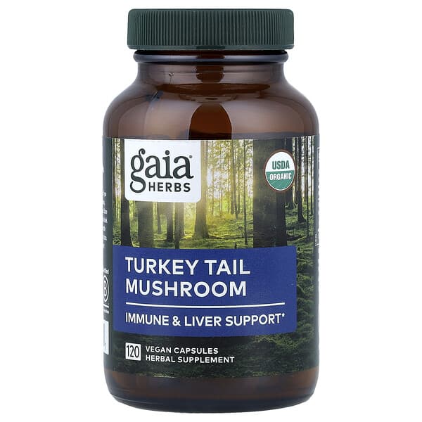 Gaia Herbs, Turkey Tail Mushroom, 120 Vegan Capsules — product photo 1