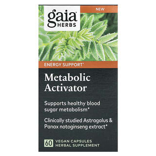 Gaia Herbs, Aktywator metaboliczny, 60 kapsułek wegańskich