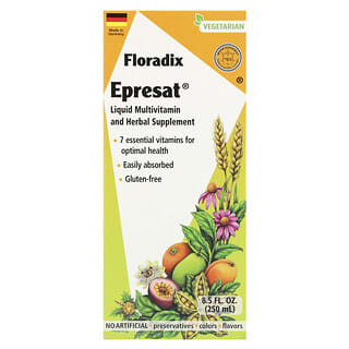 Floradix‏, Epresat, מולטי-ויטמין נוזלי ותוסף צמחי, 250 מ"ל (8.5 אונקיות נוזל)