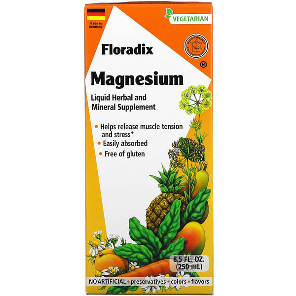 غايا هربس‏, Floradix ، مغنيسيوم ، مكمل غذائي سائل من الأعشاب والمعادن ، 8.5 أونصة سائلة (250 مل)