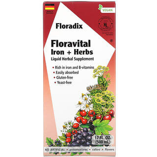 Gaia Herbs, Floradix, Floravital Iron + Herbs, 500 мл (17 жидк. Унций)