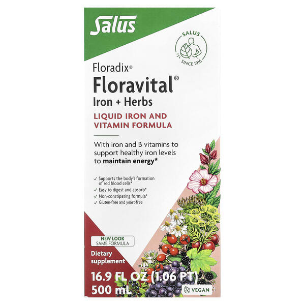 Floradix, Floravital® Iron + Herbs, 16.9 fl oz (500 ml) — product photo 1