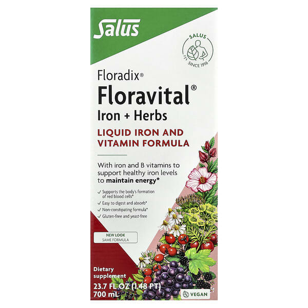Floradix, Floravital® Iron + Herbs, 23.7 fl oz (700 ml) — product photo 1