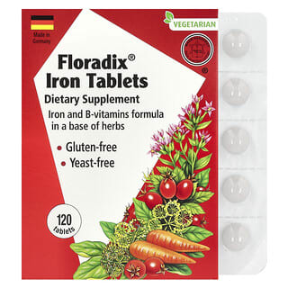 Floradix, comprimidos de hierro, 120 comprimidos
