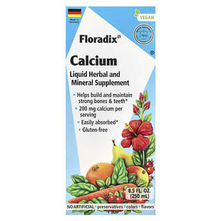 Floradix，钙，200 毫克，8.5 液量盎司（250 毫升）（每 20 毫升 200 毫克）