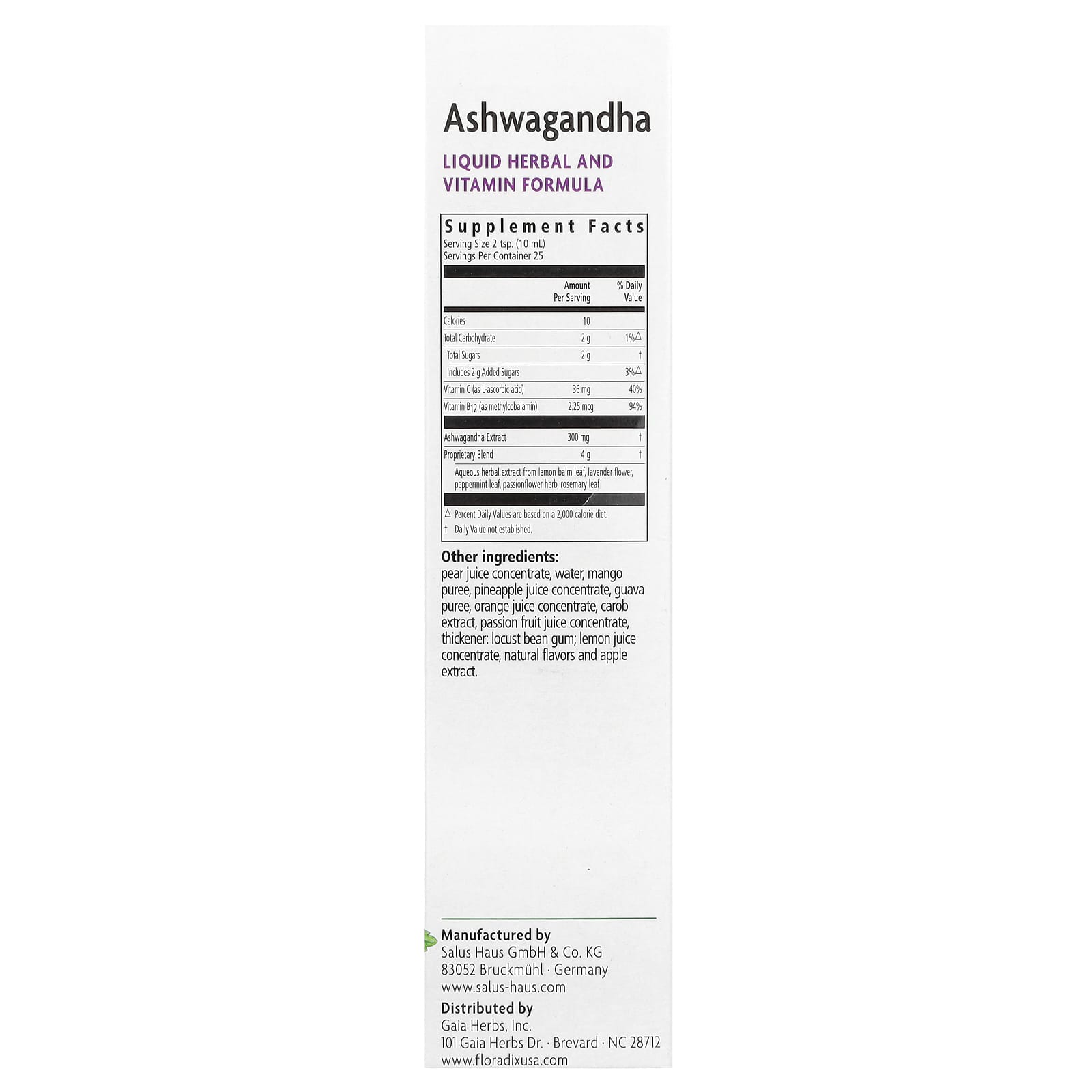 Floradix, Floradix, Ashwagandha, 8.5 fl oz (250 ml)