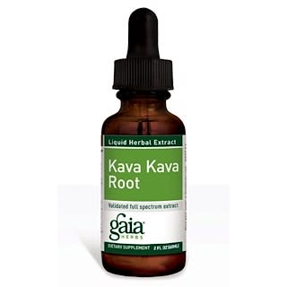 Gaia Herbs, Raíz de Kava Kava, 1 fl oz (30 ml)