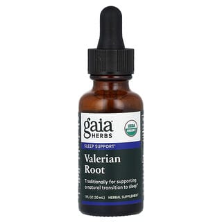 Gaia Herbs, 有機認證，纈草提取液，1液體盎司（30毫升）
