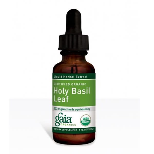 Gaia Herbs, 認定オーガニック ホーリーバジルの葉、 1 fl oz (30 ml)