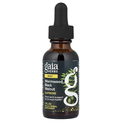 Gaia Herbs, Wormwood and Black Walnut Extract, 1 oz (30ml)