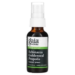 Gaia Herbs, Equinácea con Sello de Oro y Propóleos, Spray para la Garganta, 1 fl oz (30 ml)