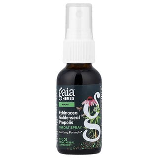 Gaia Herbs, Throat Spray, Echinacea Goldenseal Propolis, 1 fl oz (30 ml)
