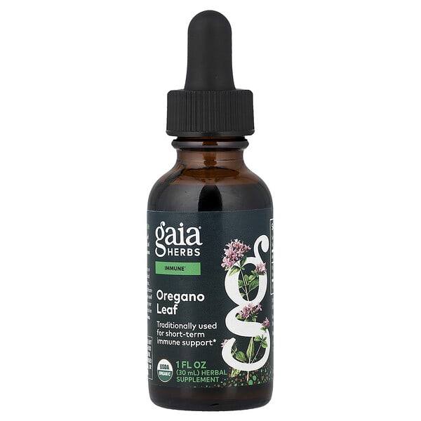 Gaia Herbs, 오레가노 잎, 30ml(1fl oz)