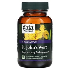 Gaia Herbs (가이아 허브), St. John's Wort, 비건 액상 식물성 캡슐 60정