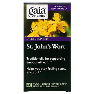 Gaia Herbs, نبتة القديس يوحنا الشائعة، 60 كبسولة نباتية سائلة