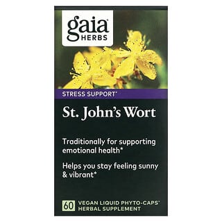 Gaia Herbs, St. John's Wort, 비건 액상 식물성 캡슐 60정