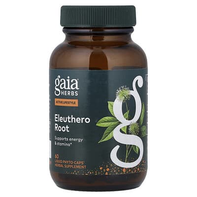 Gaia Herbs, Eleutherococcus Root, 60 Liquid Phyto-Caps® Capsules (277 mg per capsule)