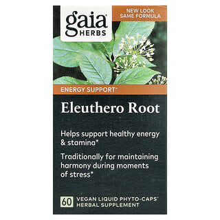 Gaia Herbs, Eleuthero Kökü, 277 mg, 60 Vegan Sıvı Phyto-Caps®