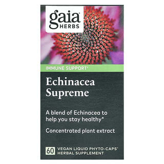 Gaia Herbs, Echinacea Supreme, Echinacea, 60 vegane Liquid Phyto-Caps