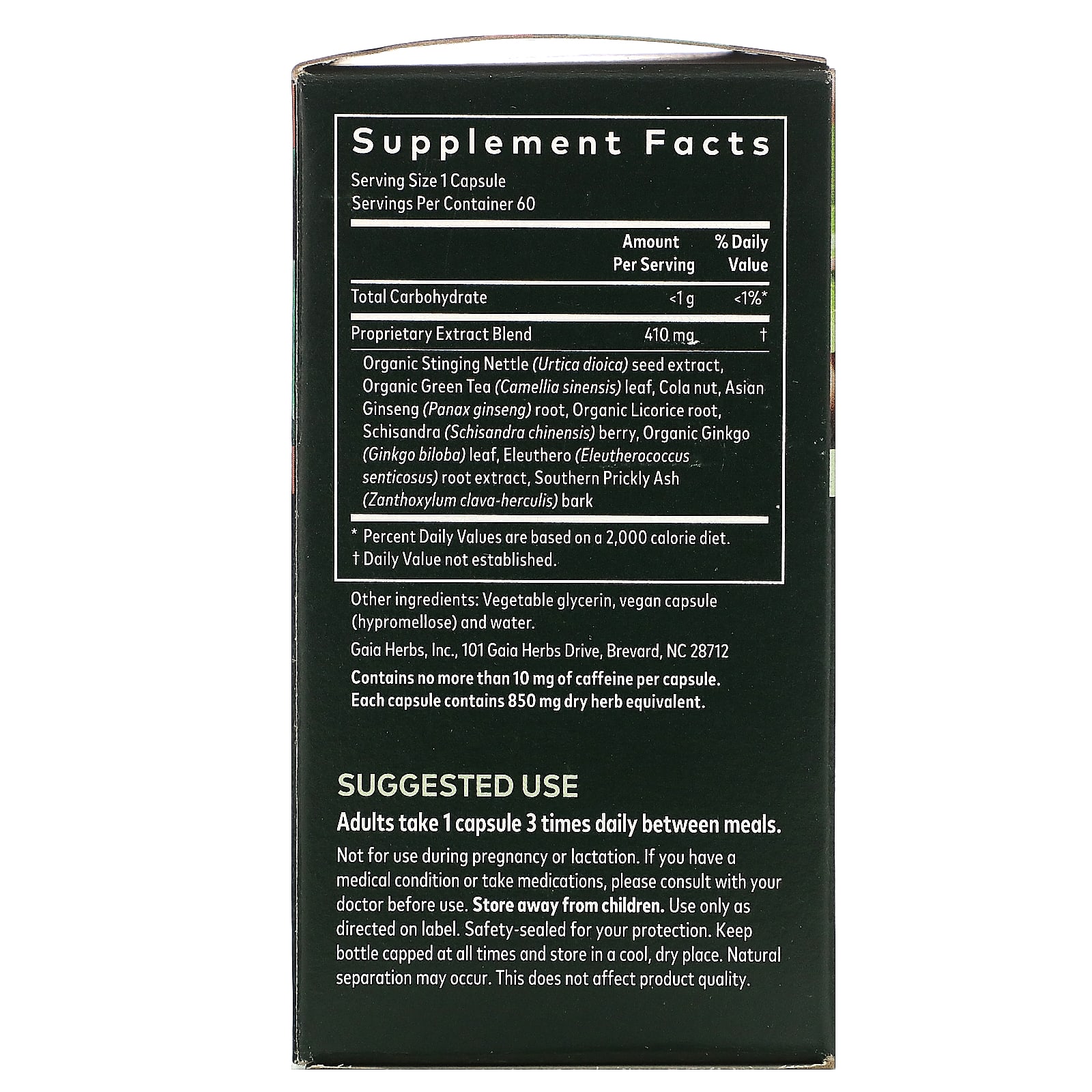 Gaia Herbs, Energy Vitality, 60 Vegan Liquid PhytoCaps