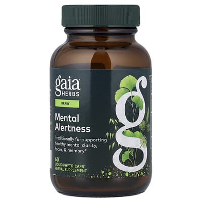 Gaia Herbs, Mental Agility, 60 Liquid Phyto-Caps® (418 mg each)