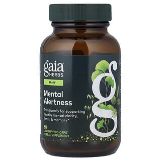 Gaia Herbs, Alerta mental, 60 cápsulas Liquid Phyto-Caps® veganas
