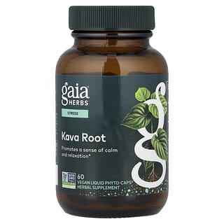 Gaia Herbs, Kava Root, 60 Vegan Liquid Phyto-Caps® (576 mg per Cap)