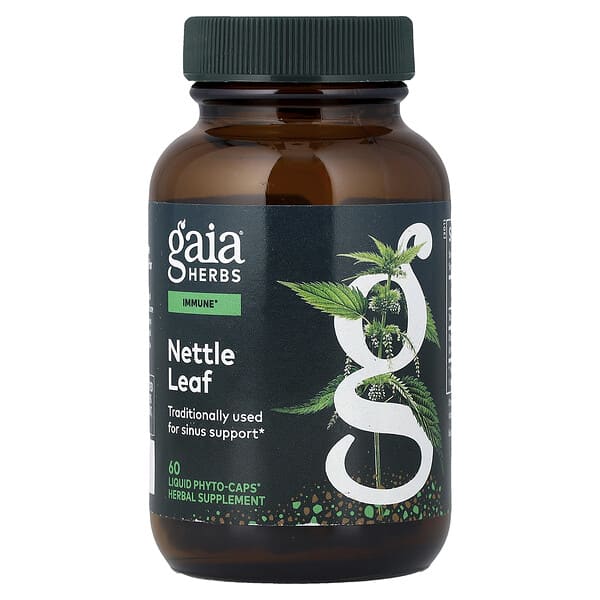 Gaia Herbs, 쐐기풀 잎, 액상 Phyto-Caps® 60정(캡슐 1정당 225mg)