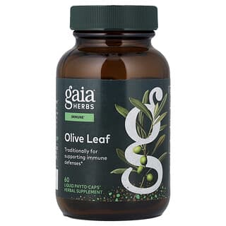 Gaia Herbs, Olivenblad, 60 veganske flytende fytokapsler