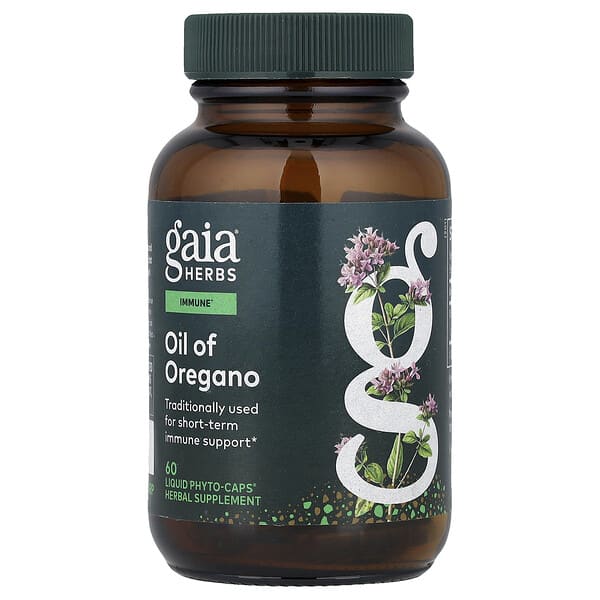 Gaia Herbs, 오레가노 오일, Liquid Phyto-Caps® 60정