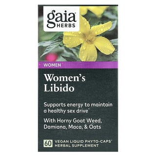 Gaia Herbs, Women's Libido, 60 веганских фито-капсул с жидкостью