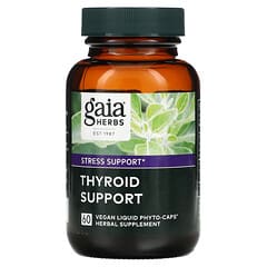 Gaia Herbs, 甲状腺サポート、ビーガンリキッドフィトカプセル60粒