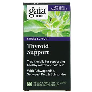 Gaia Herbs, لدعم الغدة الدرقية، 60 كبسولة Phyto نباتية سائلة