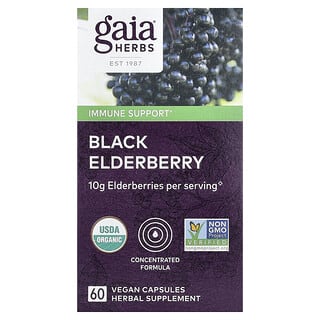 Gaia Herbs, Black Elderberry, 60 Vegan Capsules