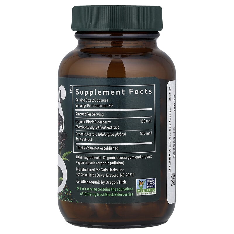 Black Elderberry, 60 Vegan Capsules