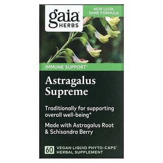 Gaia Herbs, Astragalus Supreme، 60 كبسولة نباتية سائلة