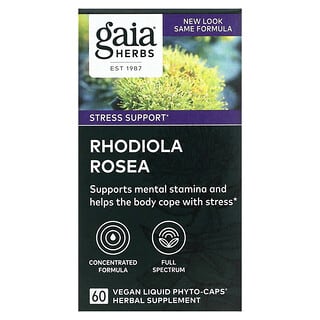 Gaia Herbs, Rhodiola Rosea, 60 Fitocápsulas Líquidas Vegetais