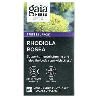 Gaia Herbs, Rhodiole, 120 mg, 60 capsules Liquid Phyto-Caps véganes